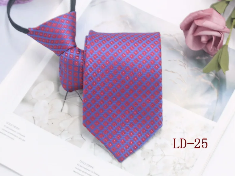 Zipper Necktie For Men Women Tie for Boys Girls Suits 6cm SolidTies Slim Girls Neck tiie Gravatas Rubber Pre-tied Tie