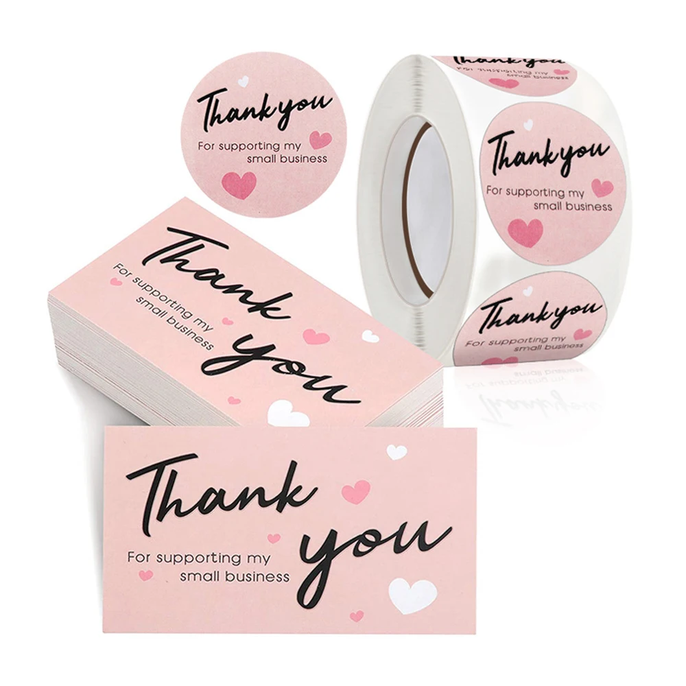 Hot Sale Thank You Stickers For Small Business Rectangular Thank You Photo Sticker Thank You Sticker Printer