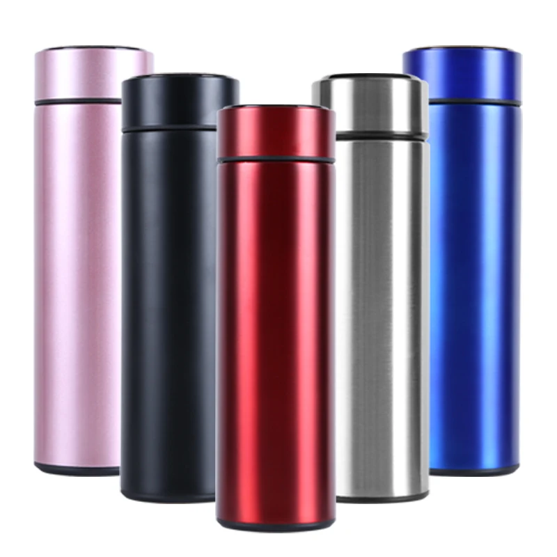 Hot Insulated Water Bottle with LED Real-Time Temperature Display Tumbler Stainless Steel Portable Smart Vacuum Thermo Mug