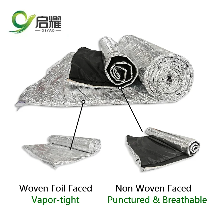 High R Value Lightweight Greenhouse Insulation Polyester Wadding Reflective Foil Thermal Insulation Blankets For Pipe Isolation
