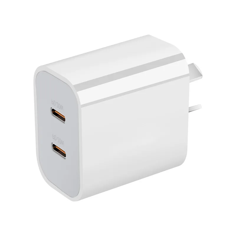 Multiport Power Adapter 40W US EU AU UK Plug Charger PD 20W Dual USB C Type Fast Charging Type C Wall Chargers