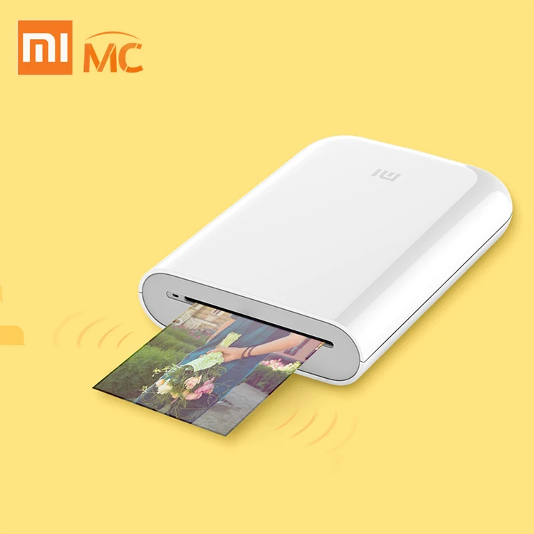 
New Xiaomi Mi AR Photo Printer Blue tooth Printing Mijia APP Control Adopt ZINK Adhesive Photo Paper Small Portable Fast Imaging 