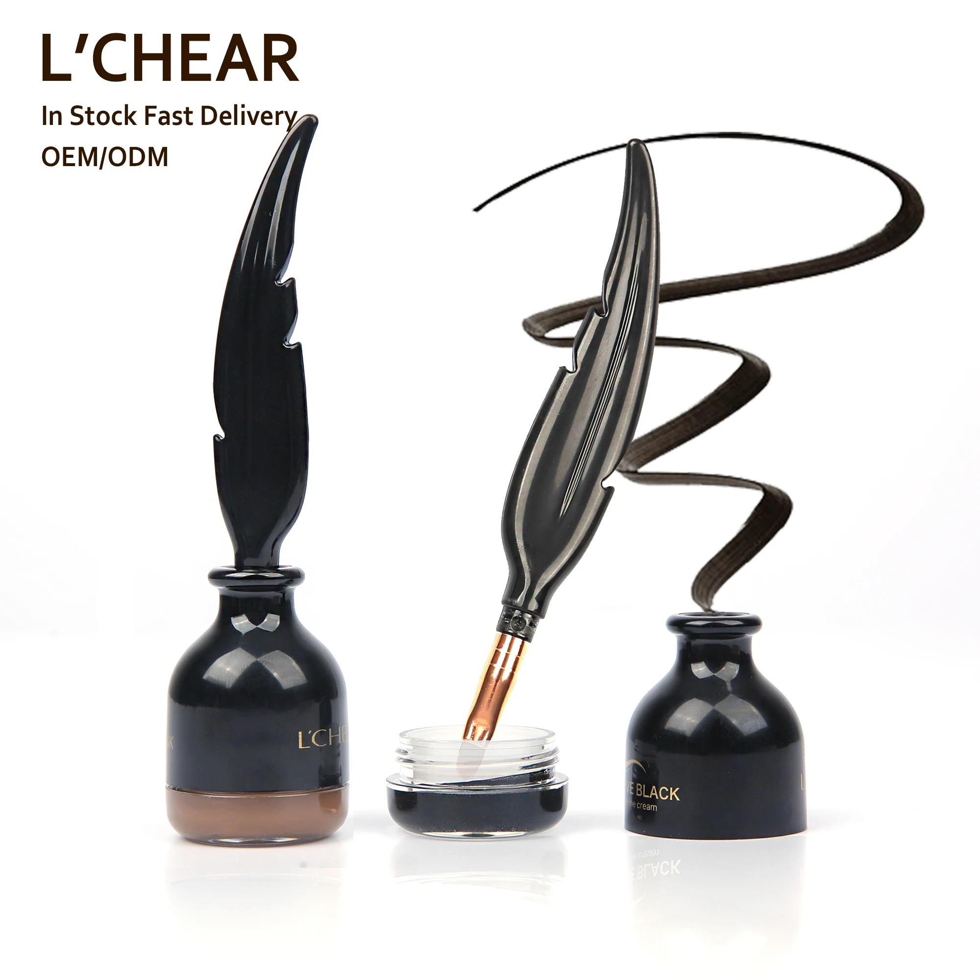 Оптовая продажа, Высококачественная водостойкая долговечная гелевая подводка для глаз с фирменным брендом, гель dq3119, соблазнительная жидкая подводка для глаз Kajal, косметика