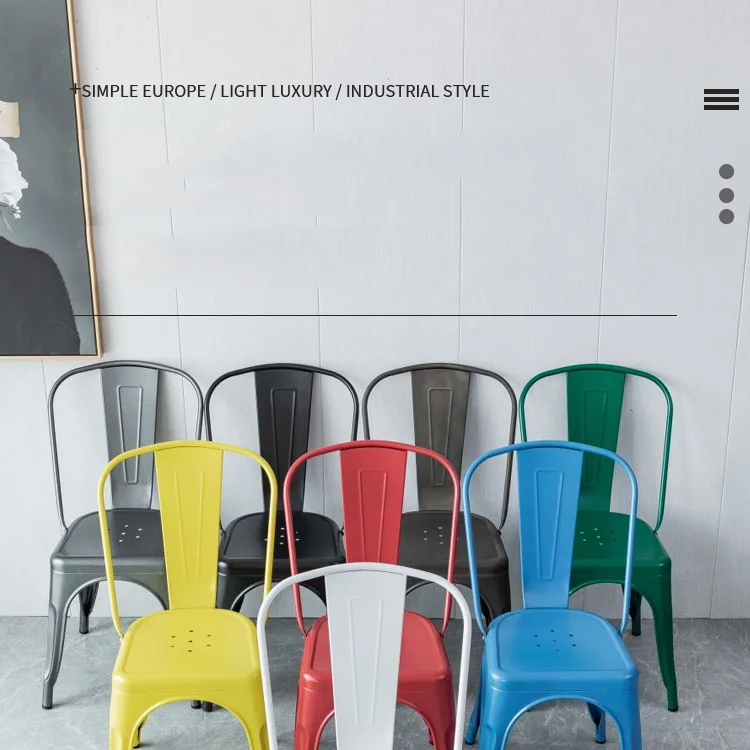 Винтажное железное обеденное кресло в стиле индастриал, стул для стола в стиле молочного чая, кофе, горячий горшок, металлическое кресло, стул для отдыха