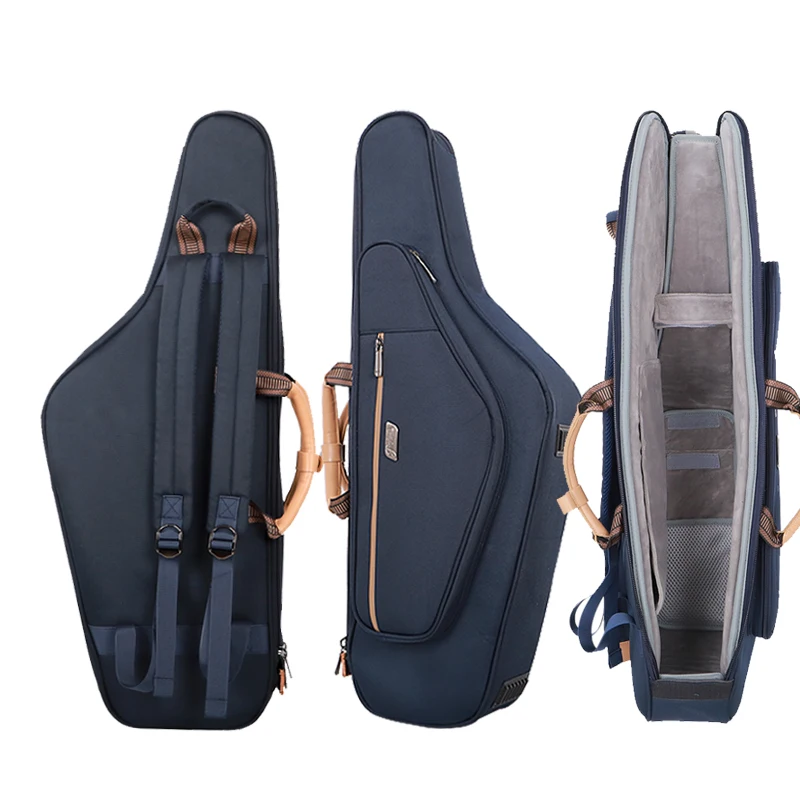 custom waterproof thick soft case with double strap alto saxophone bag
