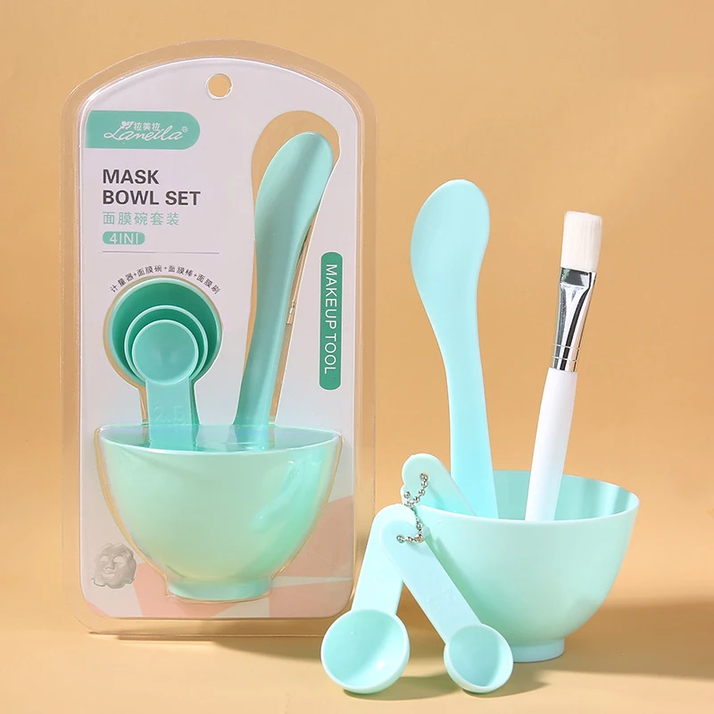 Eco Friendly 6pcs/Set DIY Face Mixing Bowl Set Brush Mixing Stick Spoon Facial Makeup Tool Kit