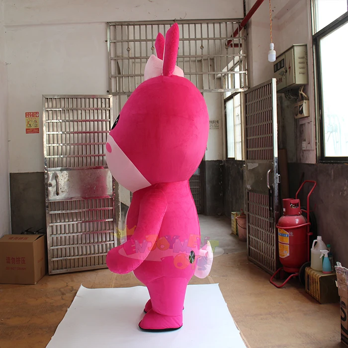 Adult Walking  Rabbit Hare Mascot Costume Cartoon Bunny Suit