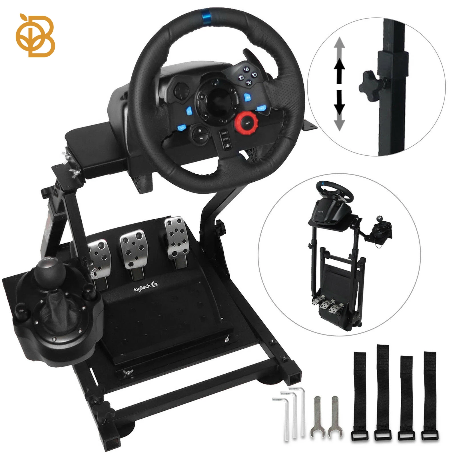 OB Hot Sale Steering Wheel Bracket Racing Simulator Steering Wheel Stand Logitech G29 Thrustmaster T300RS