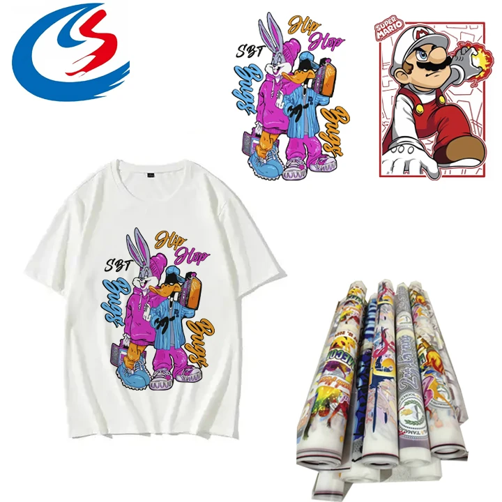 Custom Printable Textile T Shirt PVC Thermal Press Vinyl Rolls HTV Film Heat Transfer for Tshirt Clothing Logo