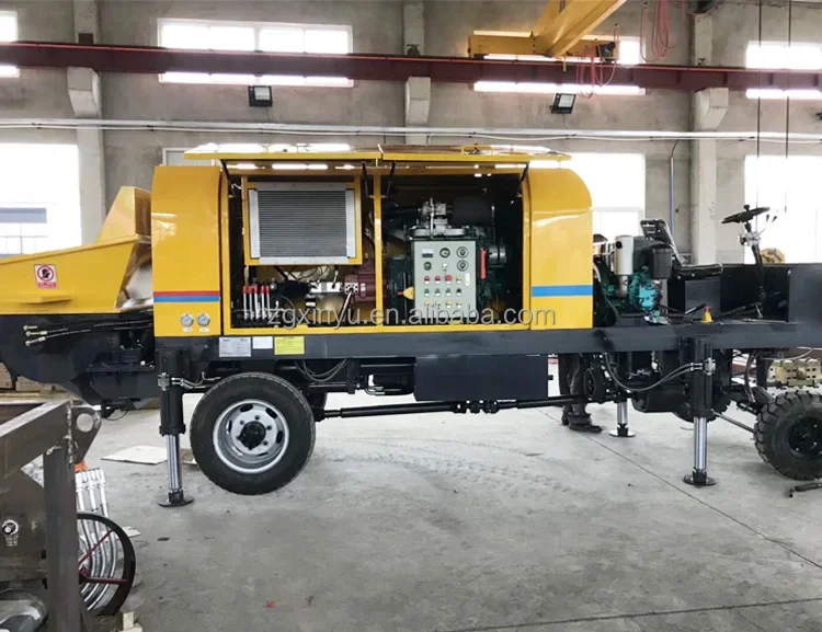 Mobile Diesel Concrete Pump Concrete delivery cylinder concrete Trailer pump For Construction Project