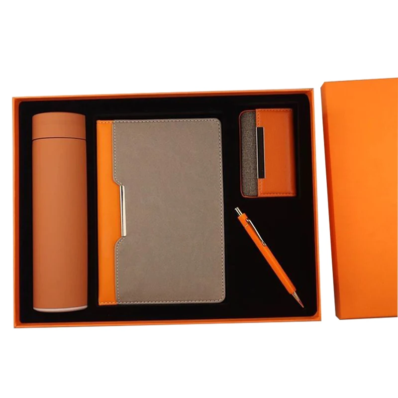 2024 New Product Hot Sale High Quality Classical Bottle Notebook Name Card Holder Pen 4 in 1 Office Business Gift Set