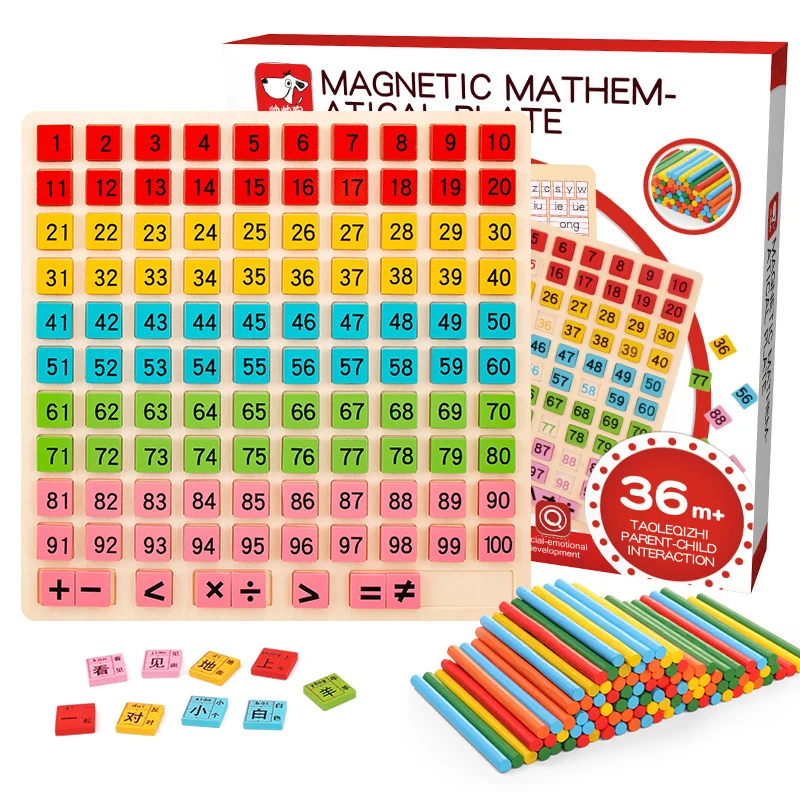 Math Box Game Boards Wooden Preschool Puzzles Intelligence Multiplication Arithmetic Educational Lean For Brain Exercise