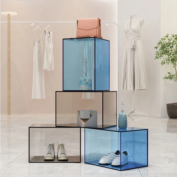 JERY Colored Acrylic showcase Display Decoration Box Big shopping Mall Holiday Decorative Display Box