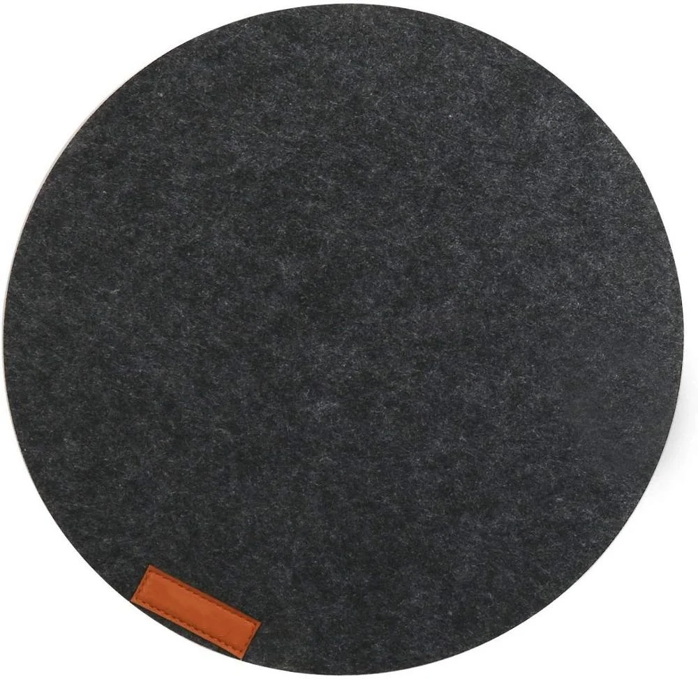 6 Pack Heat Insulation Table Mat 33cm Round Felt Placemat