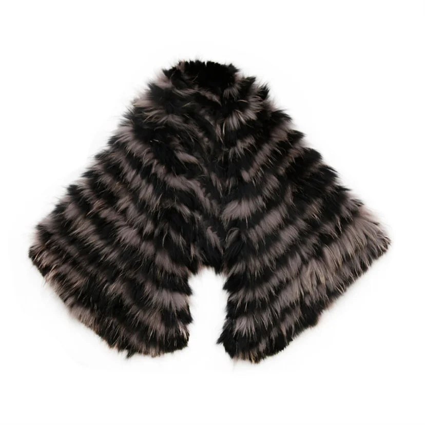 Удобный женский шарф на заказ, зимний женский шарф, шаль из меха енота с меховой отделкой