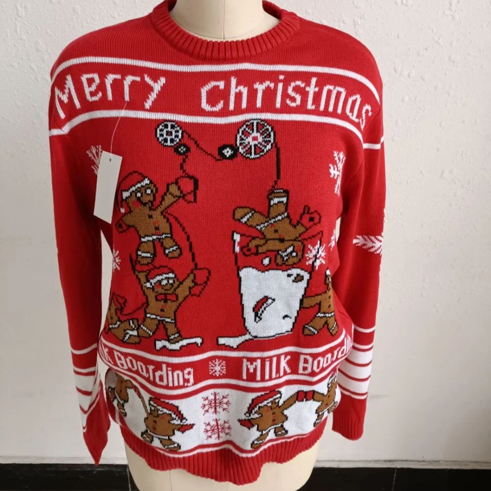 Рождественский свитер с жаккардовым узором на заказ