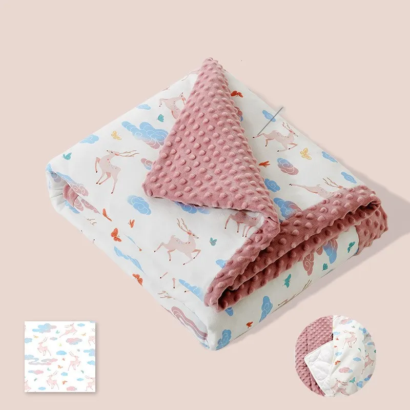 
Wholesale Cheap Price 100% Polyester Baby Blanket Fabric Plush Minky Dot Fabric// 