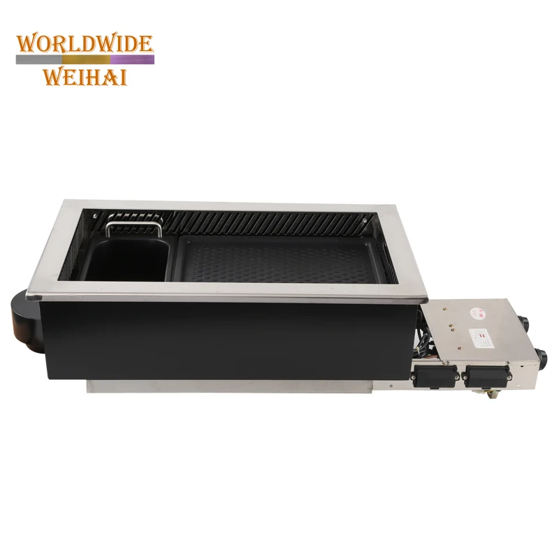 barbecue-a-gas with hot pot/gas barbecue grill/korean bbq grill and hot pot table charcoal gas