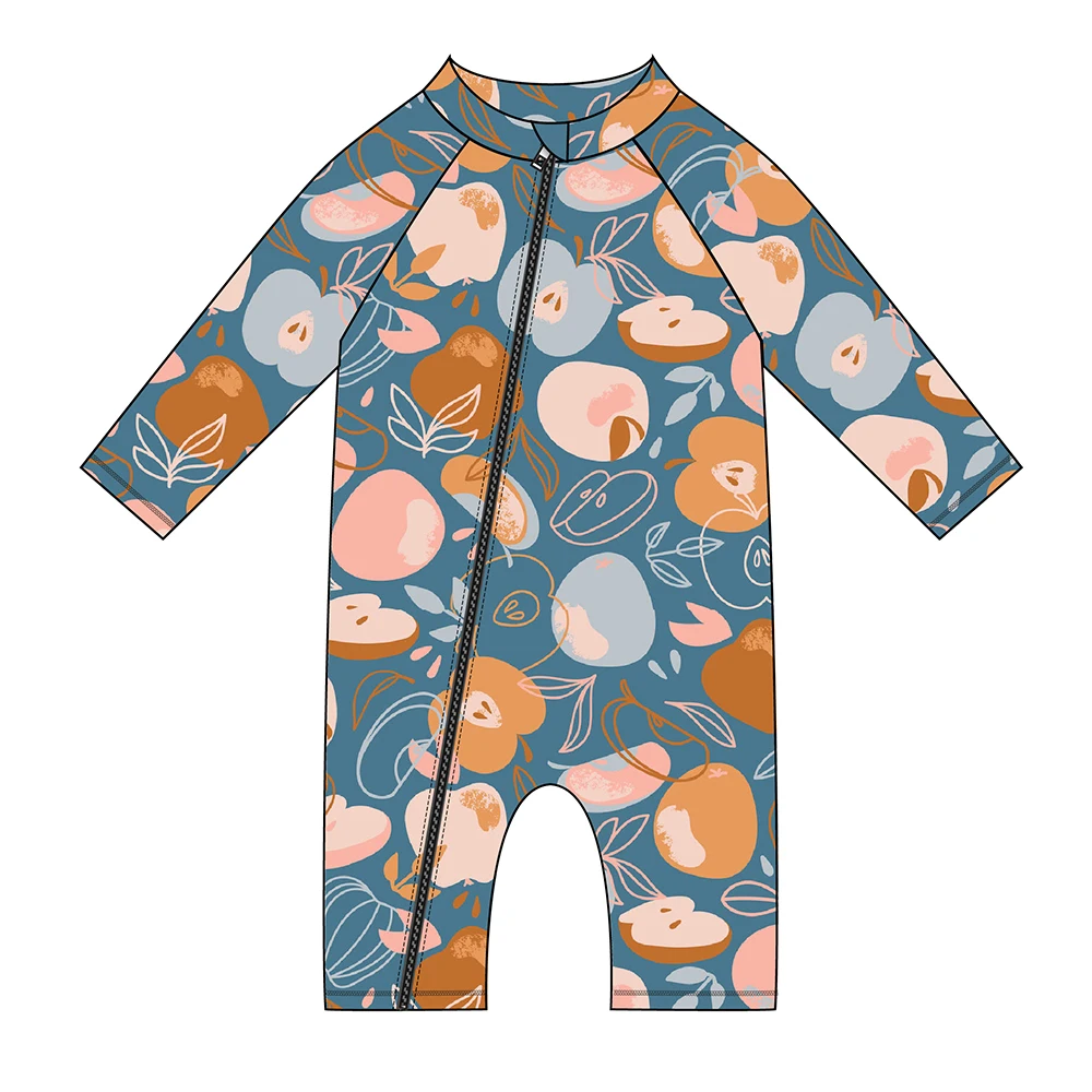 FIELD BALANCE Custom Print Romper Set Baby Clothes Toddler Boy Infant One Piece Pajamas With Zipper