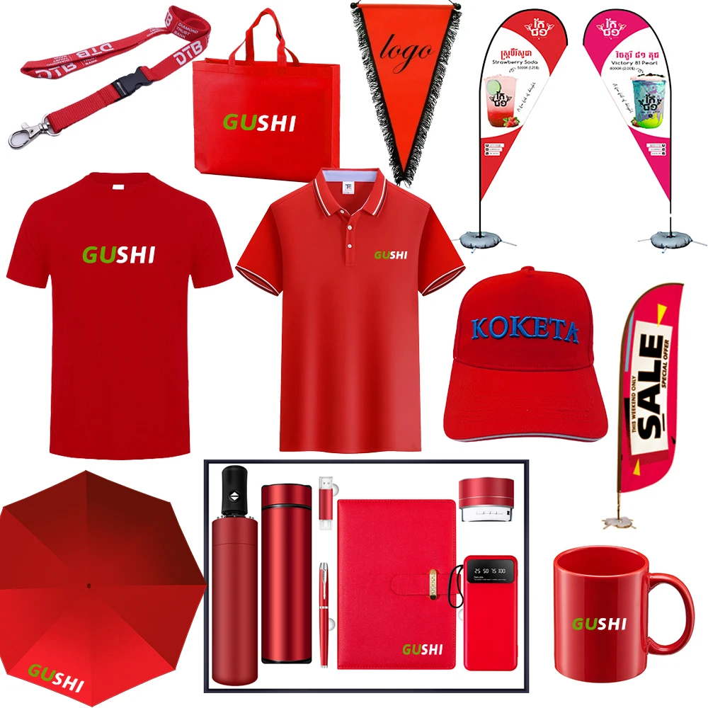 Black high-end business promotional gifts customized cheap high quality gift box T-shirt hat notebook with hand gift