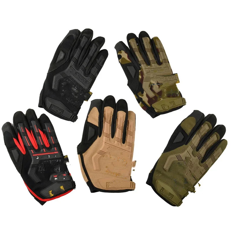 New Custom Logo Polyester Non-slip Full Finger Tactical Gloves Fighting Combat Cycling Racing Kart Gloves