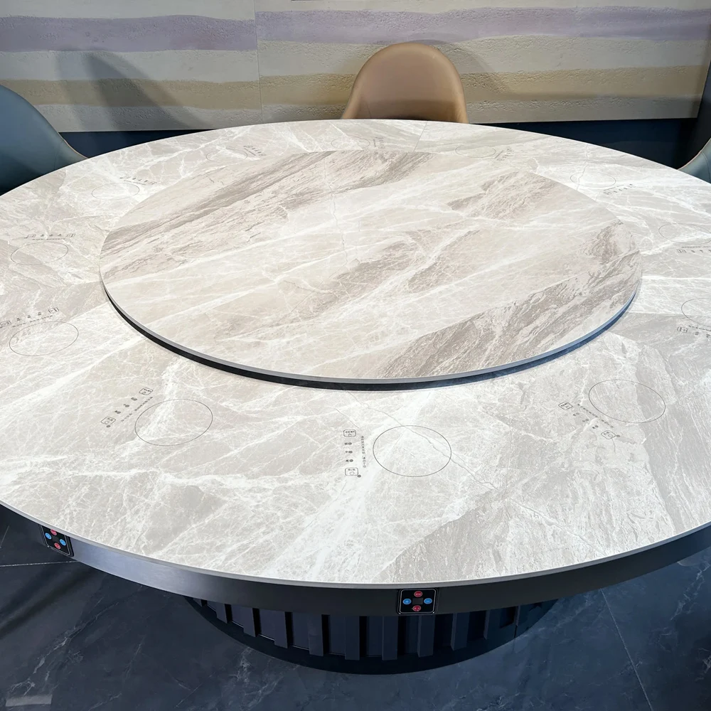 Zhuoyue DDYZ01 Contemporary Elegant Convertible Dining Tables antique round rotating dining table set