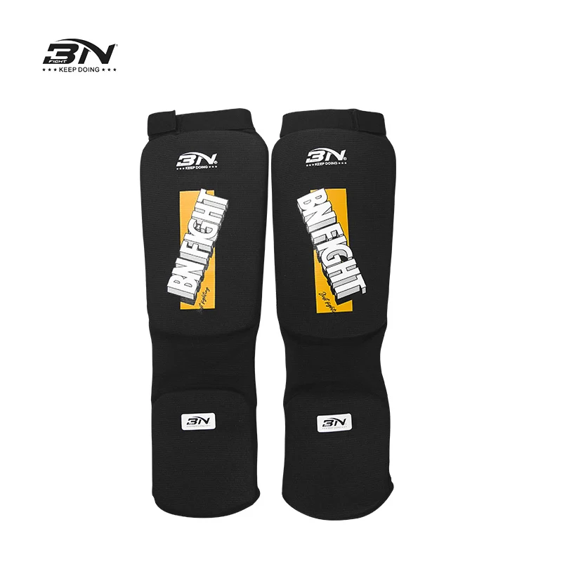 BN UFC Cotton Shinguard Leg Protector Boxing Training Muay Thai Soft Shin Guards for Muay Thai KickBoxing Martial Arts Training