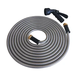 light weight dia 14mm retractable metal garden water hose with nozzle