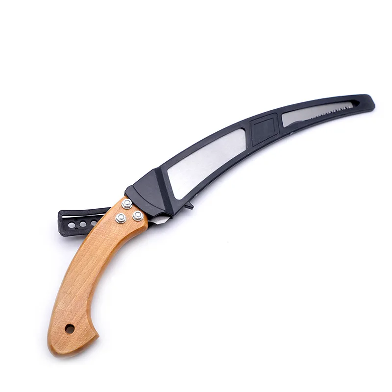 Curved saw fruit tree saw pruning woodworking wooden handle garden hand board saw gardening tool