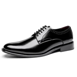 Luxury Business Oxford Genuine Leather Shoes Men Breathable Formal Dress Shoes Male Office Wedding Flats Footwear Mocassin