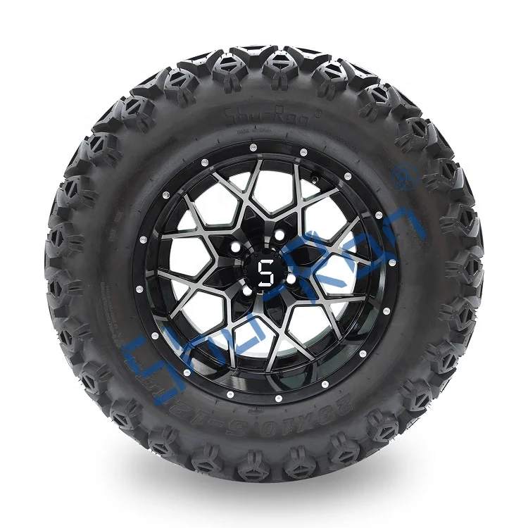 12 inch 23x10.5-12 Aluminum  Electric Golf Cart Wheels and Tires Combo Club Car Ymaha  Ezgo Off Road tires/All terrain tires