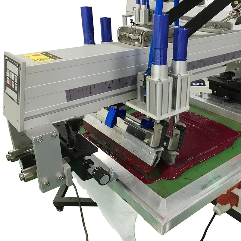 Screen Printing Machine Automatic T-Shirts Carousel Textile Qingdao Silk 3 Color 8 Station Screen Printer Multicolor 220v