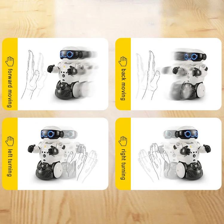 Interactive Dancing Smart Robot Rc Toys Fun Electronic Programming Gesture Sensing Move Robot Vacuum Cleaner Toy For Kids