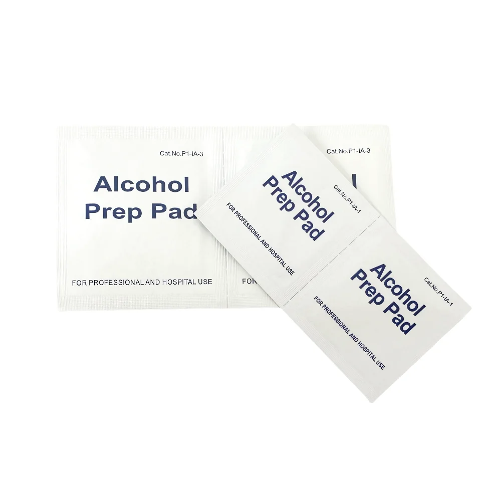 CE/ISO Thick Alcohol Swabs Antiseptic Wipes 70% Alcohol Prep Pads Medical-Grade and Non-Woven Prep Pads