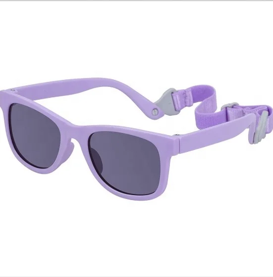 Strap Kids Flexible 2-7 Years Sunglasses Protection and Polarized Lenses for Boys Girls Kids TPEE Sunglasses with Strap