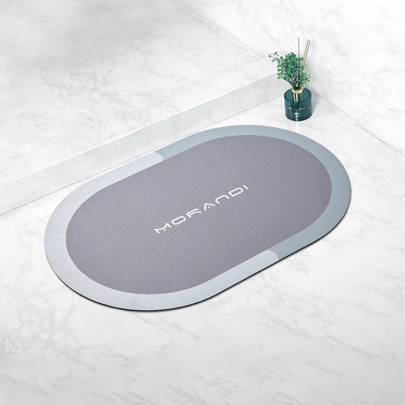 Custom Bathroom Nonslip Mat With Bath Shower Door Foot Mat Rug Quick Drying Bath Kitchen Entrance Door Mats