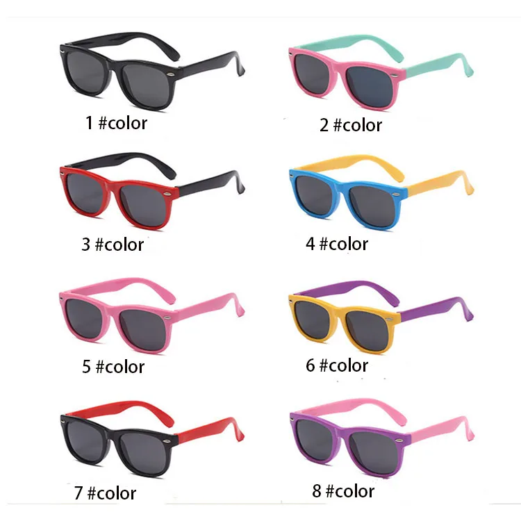 2022 Beach UV400 Flexible BPA Free Silicone Frame TAC Lens Kids Child Children Anti-UV Polarized Sunglasses