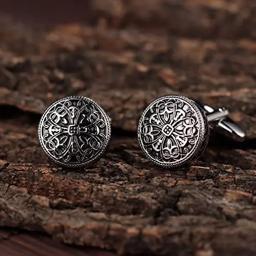 Custom Vintage Enamel Tuxedo Shirt Cufflinks for Regular Wedding Business Men Studs Set Accessories