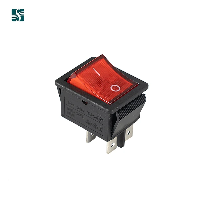 Professional Manufacturer Plastics 16a 250vac Rocker Switch Easy To Install Durable Rocker Switch