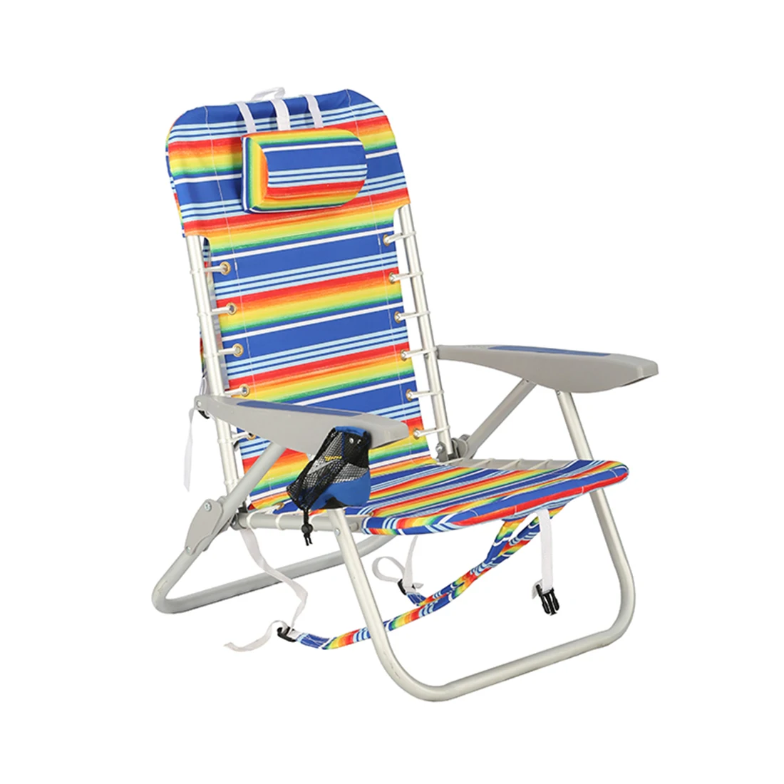 Backpack Plastic Hiking Foldable Camping Beach Chair with Storage Pouch