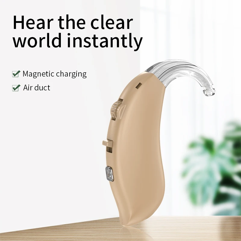 Rohs Deafness Bte Ear Sound Amplifier recharge Hearing Aid For Seniors