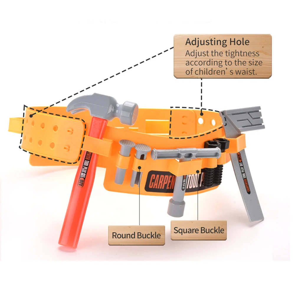 2 IN 1 plastic carpenter tool set kids diy construction deluxe tools set toys