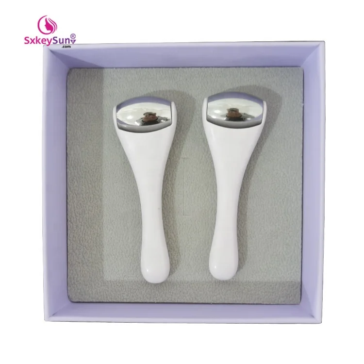 Новый дизайн, частная этикетка 2 в q из нержавеющей стали, первоклассный Бронзовый ручной ролик для холодного льда, терапевтический металлический массажный ролик для льда