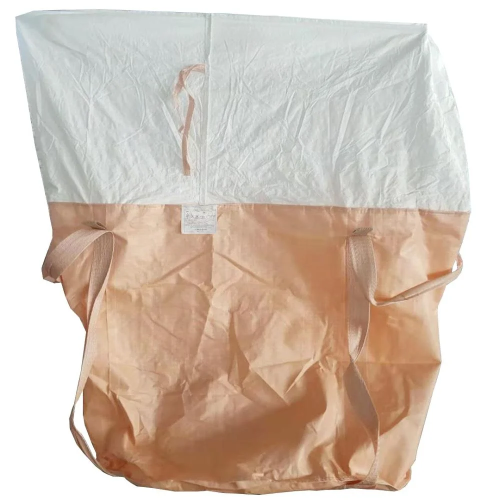 Factory 1 Ton PP FIBC Bulk Cement Sand Big Bag With Four Hoops For Building Rubble