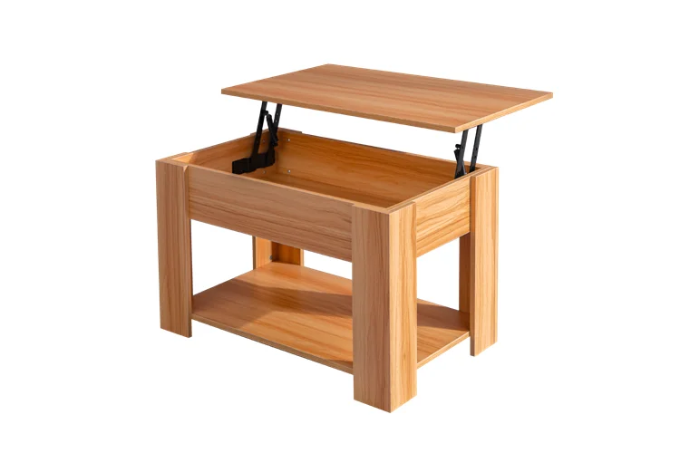 Living Room Furniture Hidden Compartment Storage Wood Lift Top Extendable Coffee Table