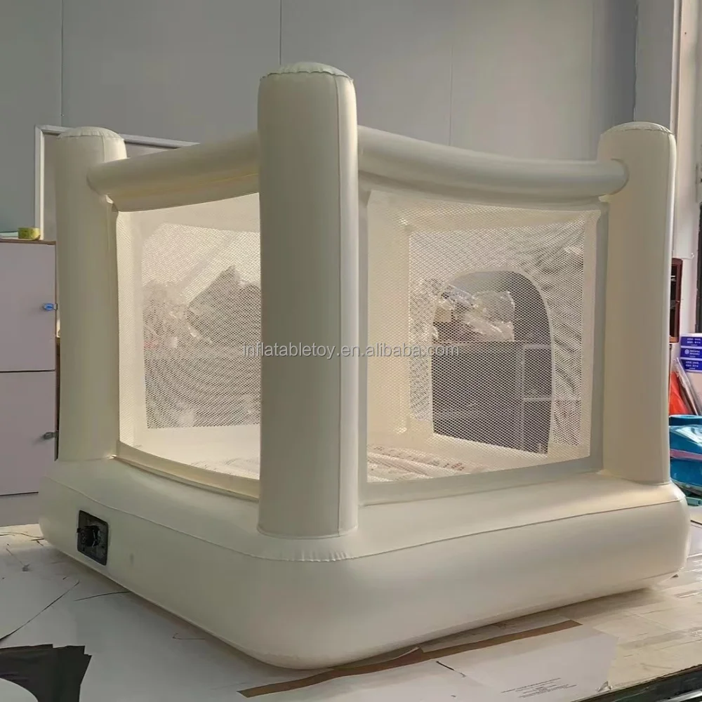 Commercial White Inflatable Bounce House for Kids Sports & Entertainment Product