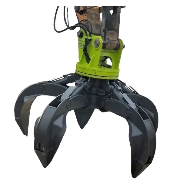 6-9Ton Grapple Attachments Excavator Orange Peel Grapple Scrap Hydraulic Rotator Hydraulic Rotating Grapple For Scrap Metal