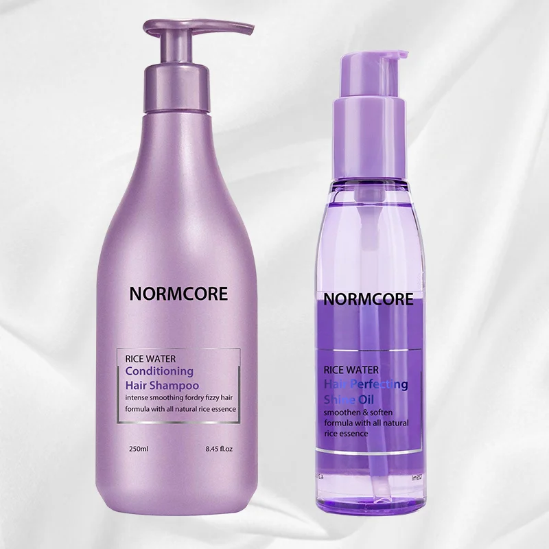 
Роскошные оптовая торговля СТМ пользовательские природный органический травяной уход за ремонт риса с рисовым экстрактом & сыворотка масла для ухода за волосами, набор 