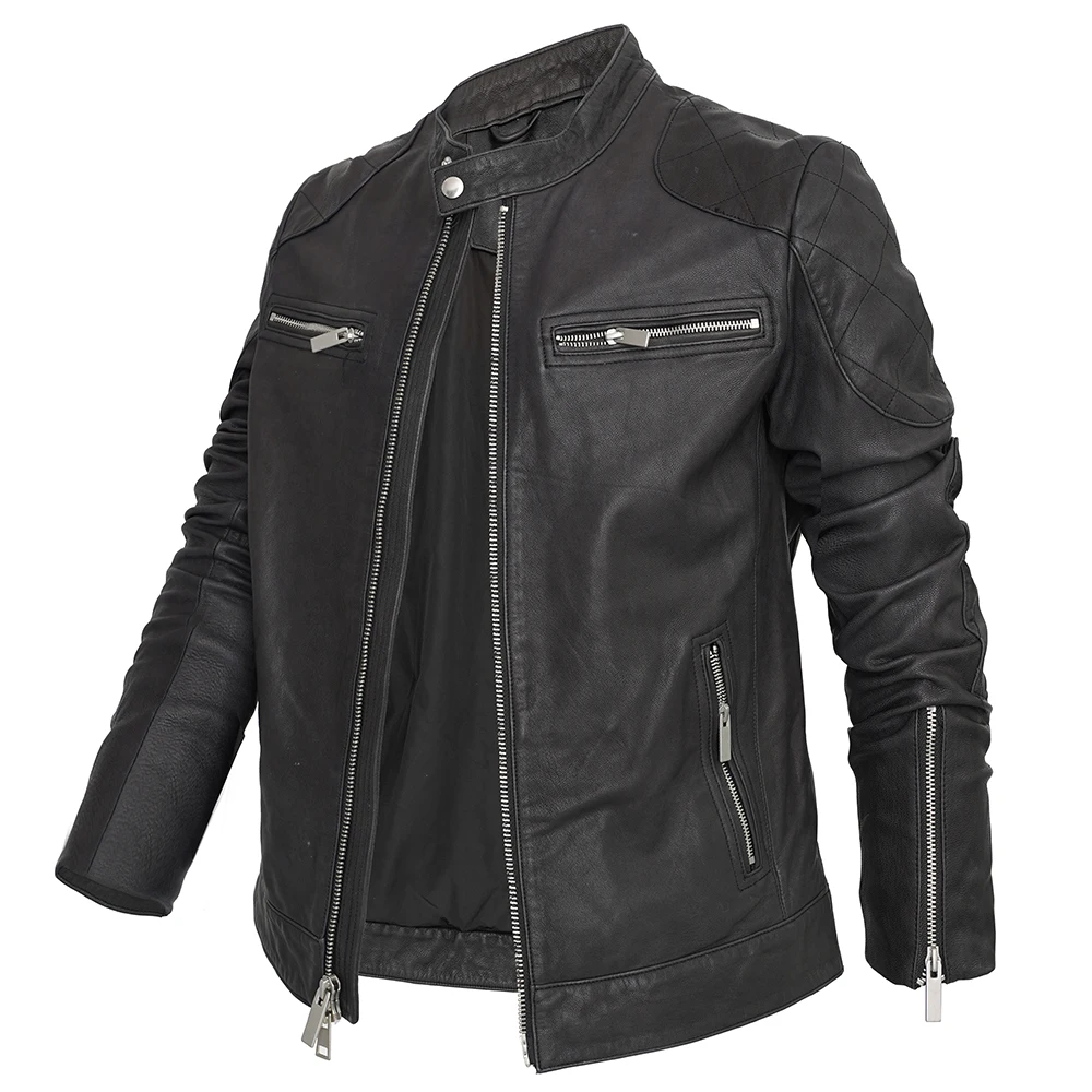 KK76-Real SheepSkin Coat Jacket Genuine Sheep Leather Jackets Winter Warm Coats Suit Outwear