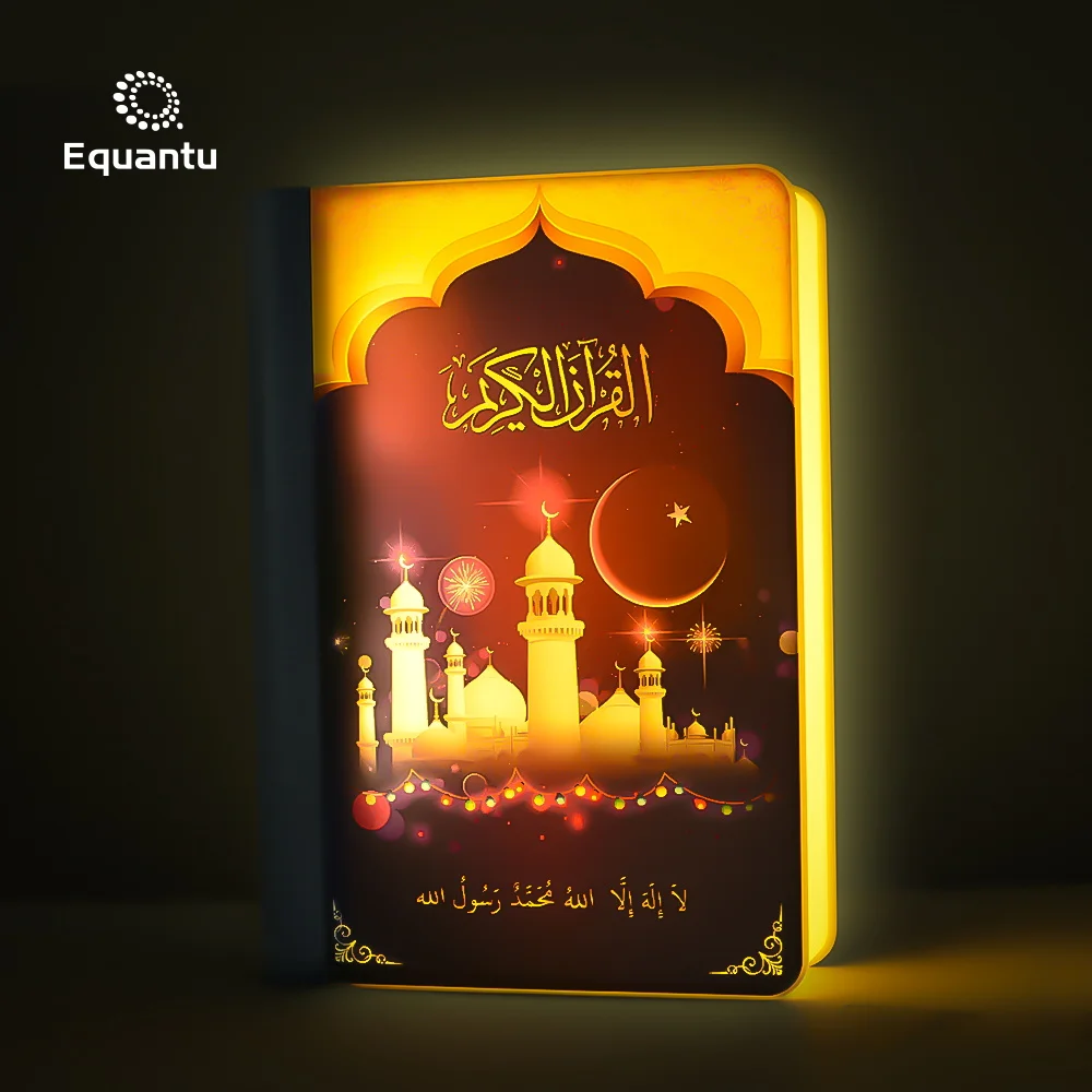 Equantu LED Quran book Lamp Quran Player Speaker with urdu translation free download quran mp3 player Koran lamp
